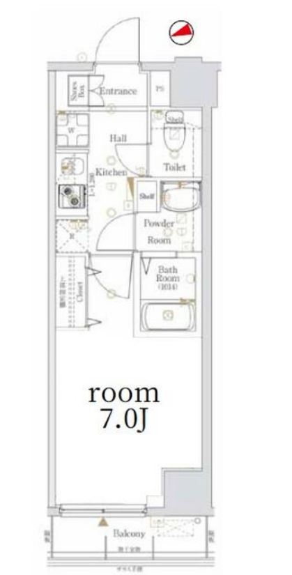 LOG銀座東　802号室　間取り