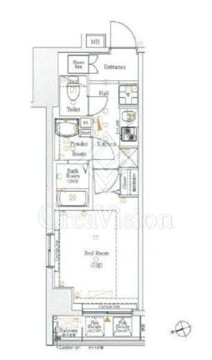 ログ銀座東　303号室　間取り