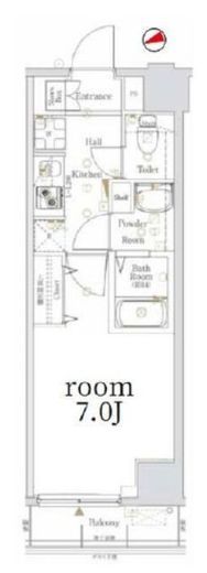 ログ銀座東　802号室　間取り