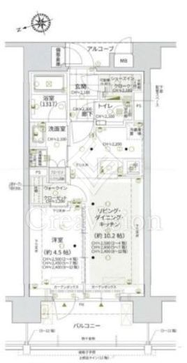グランレ・ジェイド御茶ノ水　604号室　間取り