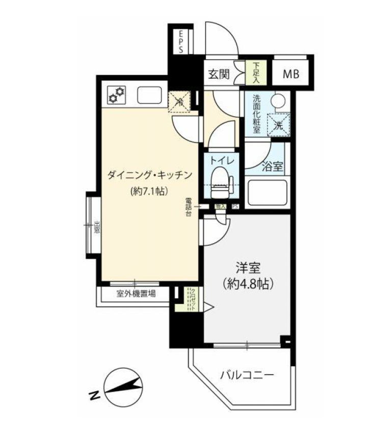 パレステュディオ目黒東　506号室　間取り