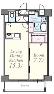 クレシェンテ月島　603号室　間取り