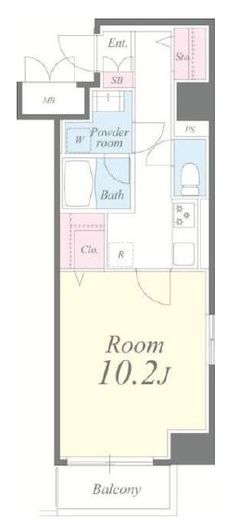 クレシェンテ月島　610号室　間取り