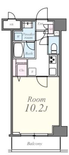 クレシェンテ月島　806号室　間取り