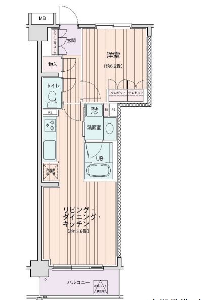 エスティメゾン豊洲レジデンス　E棟330号室　間取り