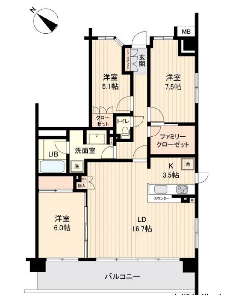 エスティメゾン豊洲レジデンス　D棟533号室　間取り