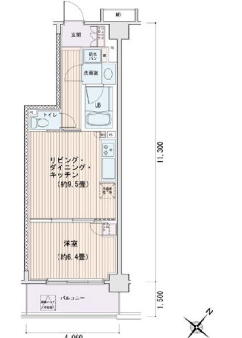 エスティメゾン豊洲レジデンス　E棟228号室　間取り