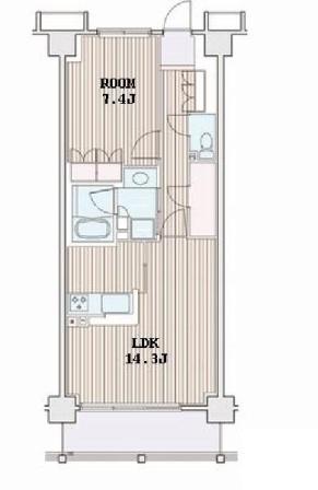 エスティメゾン豊洲レジデンス　C707号室　間取り