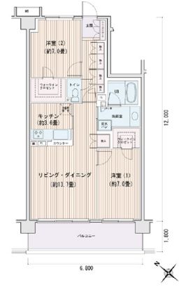 エスティメゾン豊洲レジデンス　D635号室　間取り