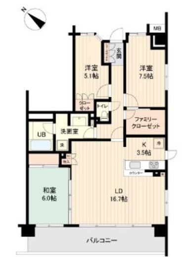 エスティメゾン豊洲レジデンス　D733号室　間取り