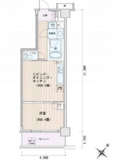 エスティメゾン豊洲レジデンス　E729号室　間取り