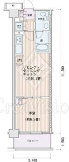 エスティメゾン豊洲レジデンス　E326号室　間取り