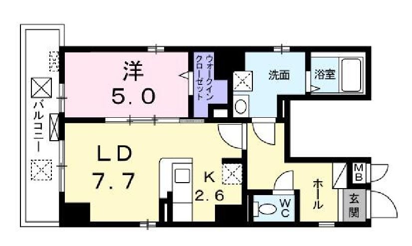 ストリーム品川イースト　703号室　間取り