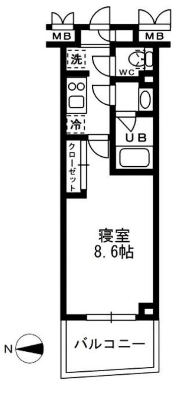 レジディア亀戸　702号室　間取り