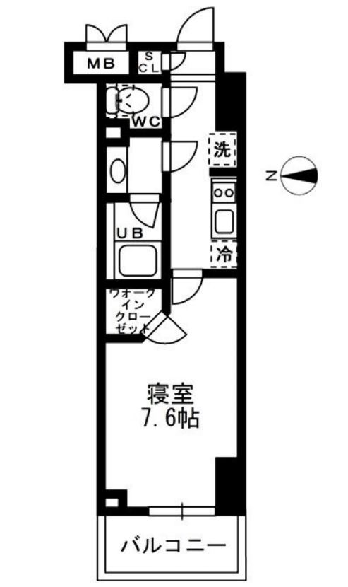 レジディア亀戸　1403号室　間取り