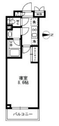レジディア亀戸　1009号室　間取り