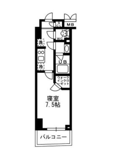 レジディア亀戸　804号室　間取り