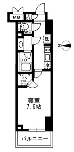 レジディア亀戸　603号室　間取り