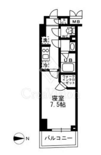 レジディア亀戸　407号室　間取り