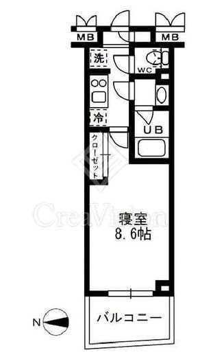 レジディア亀戸　1002号室　間取り