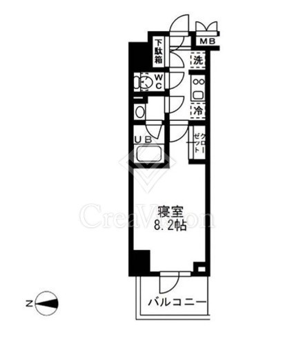 レジディア亀戸　401号室　間取り