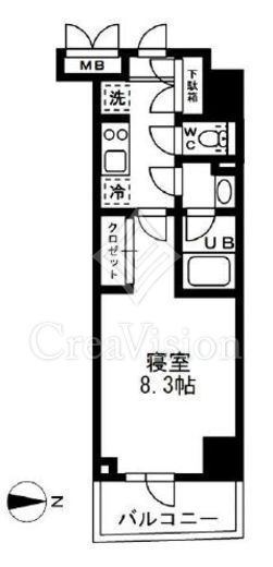 レジディア亀戸　1406号室　間取り