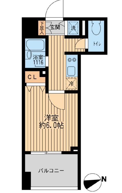 クリオ戸越銀座　壱番館・弐番館　2-202号室　間取り