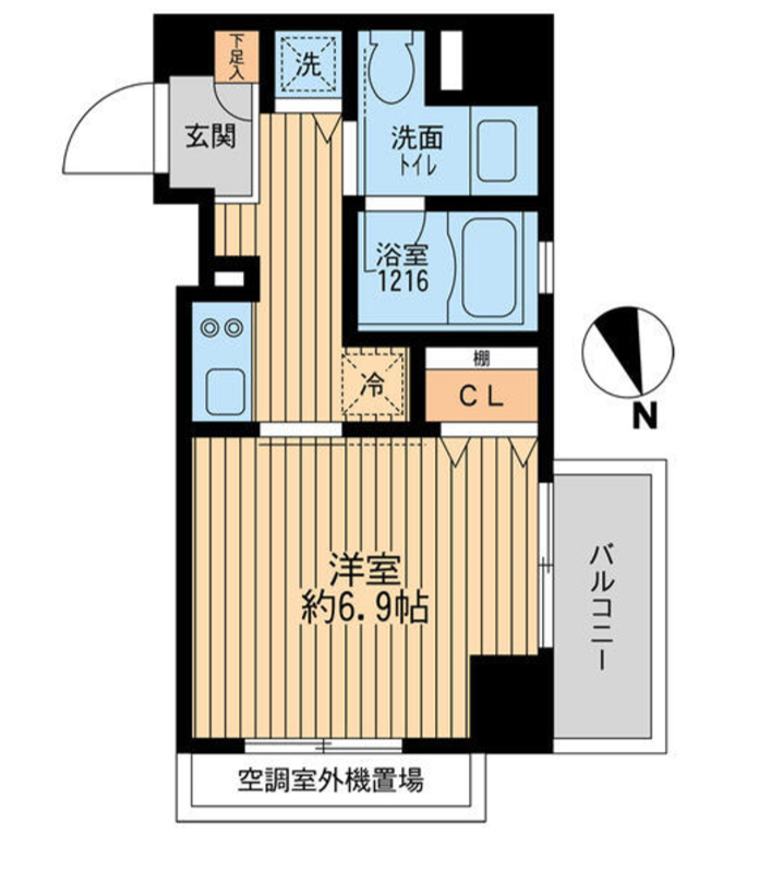 クリオ戸越銀座　壱番館・弐番館　2-1004号室　間取り