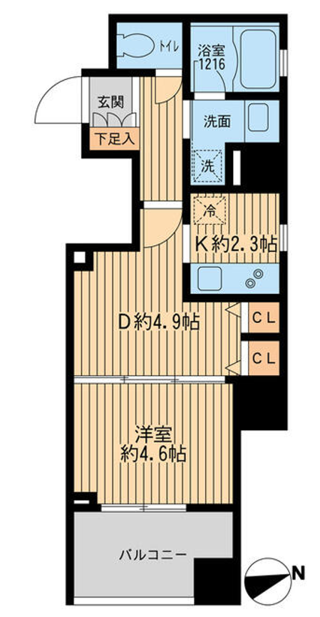 クリオ戸越銀座　壱番館・弐番館　1-703号室　間取り