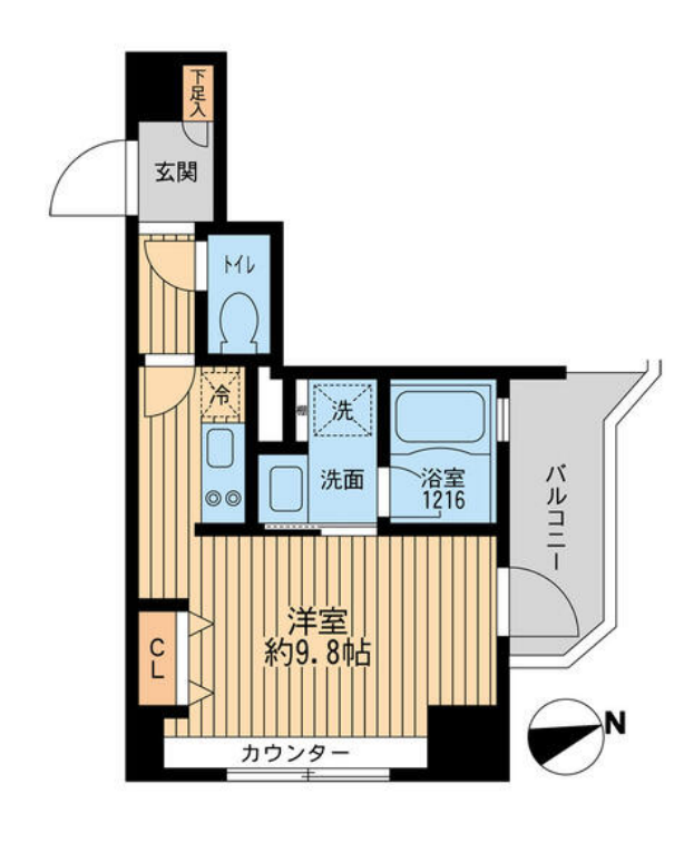 クリオ戸越銀座　壱番館・弐番館　2-402号室　間取り