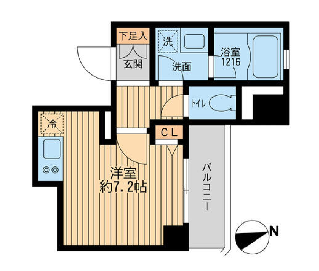 クリオ戸越銀座　壱番館・弐番館　2-1003号室　間取り