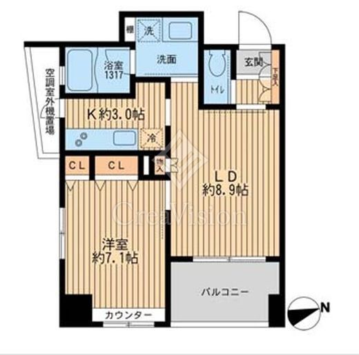 クリオ戸越銀座壱番館・弐番館　1-1001号室　間取り