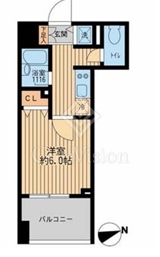 クリオ戸越銀座壱番館・弐番館　1-1302号室　間取り