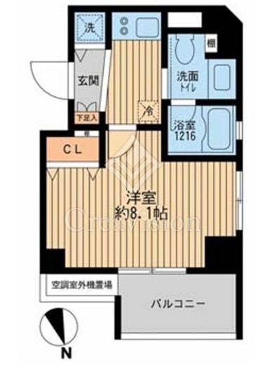 クリオ戸越銀座壱番館・弐番館　1-1304号室　間取り