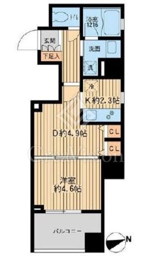 クリオ戸越銀座壱番館・弐番館　1-1503号室　間取り