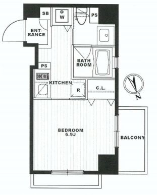 クリオ戸越銀座壱番館・弐番館　2-1504号室　間取り