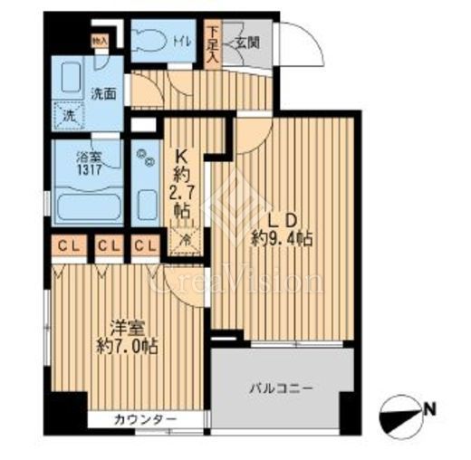 クリオ戸越銀座壱番館・弐番館　2-901号室　間取り
