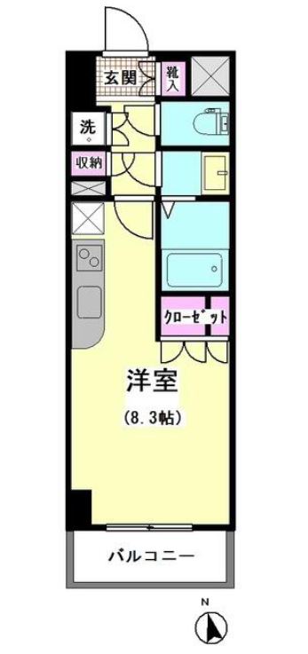 エスティメゾン大井仙台坂　705号室　間取り