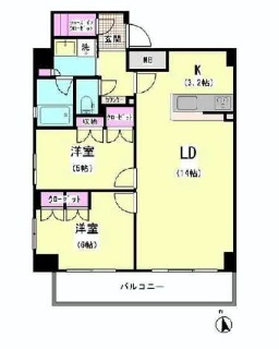 エスティメゾン大井仙台坂　1501号室　間取り