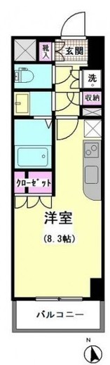 エスティメゾン大井仙台坂　704号室　間取り