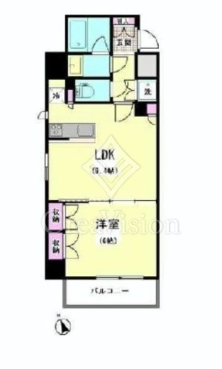 エスティメゾン大井仙台坂　401号室　間取り