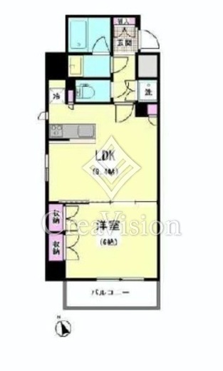 エスティメゾン大井仙台坂　501号室　間取り