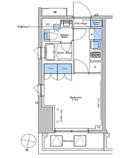 ブラウ戸越銀座テラス　309号室　間取り