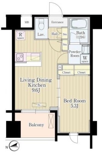 松葉　202号室　間取り