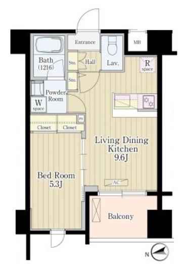 松葉　205号室　間取り