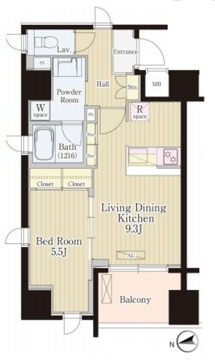 松葉　301号室　間取り
