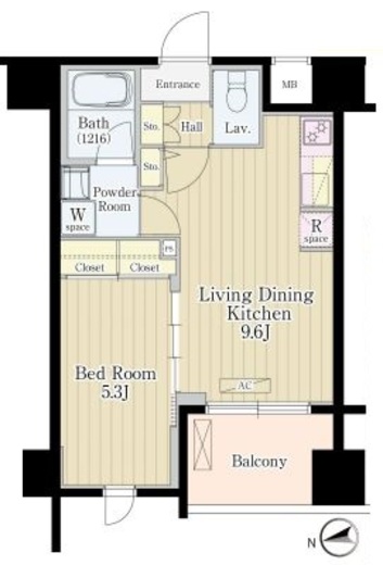 松葉　605号室　間取り