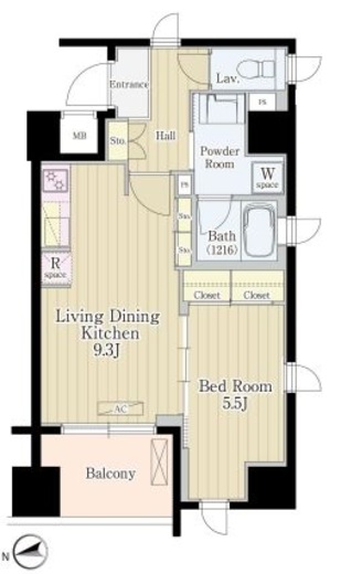 松葉　606号室　間取り