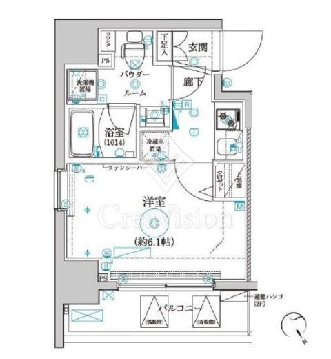 クレイシア品川戸越　205号室　間取り