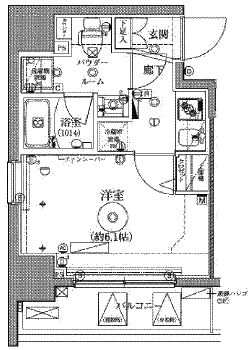 クレイシア品川戸越　505号室　間取り